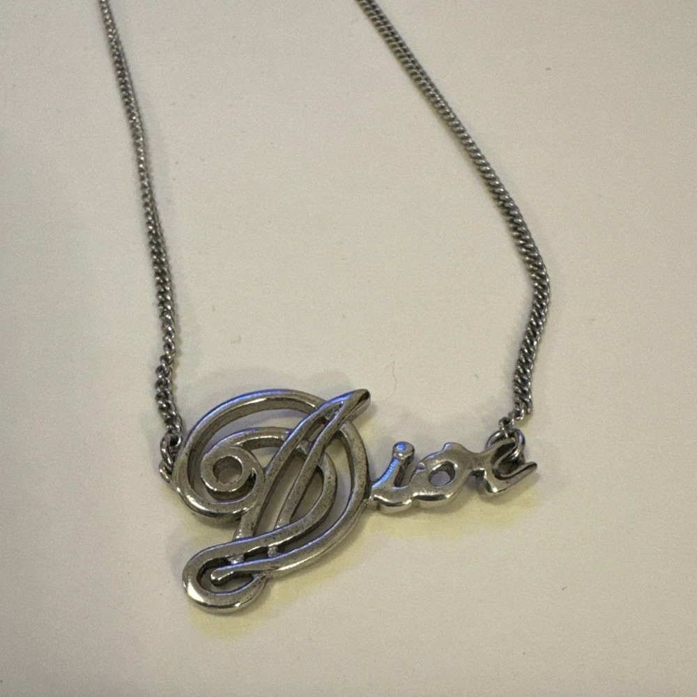Vintage Dior Spell Out Necklace